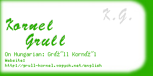 kornel grull business card